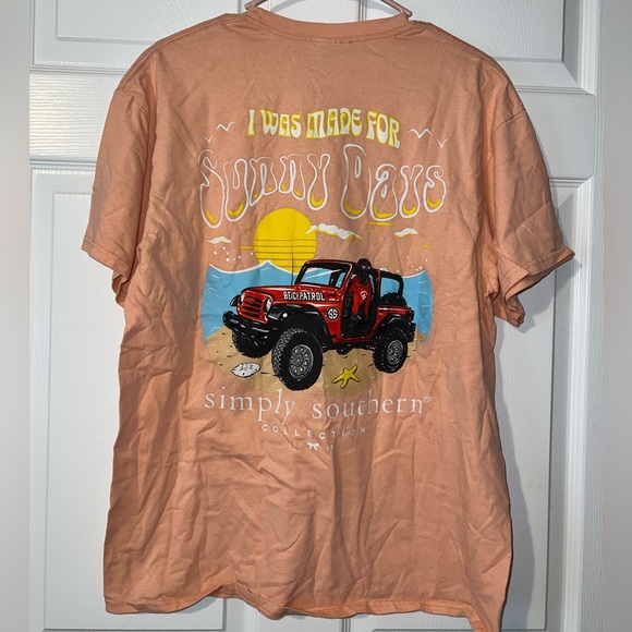 Simply Southern Tops - Simply Southern Coral Graphic T-Shirt